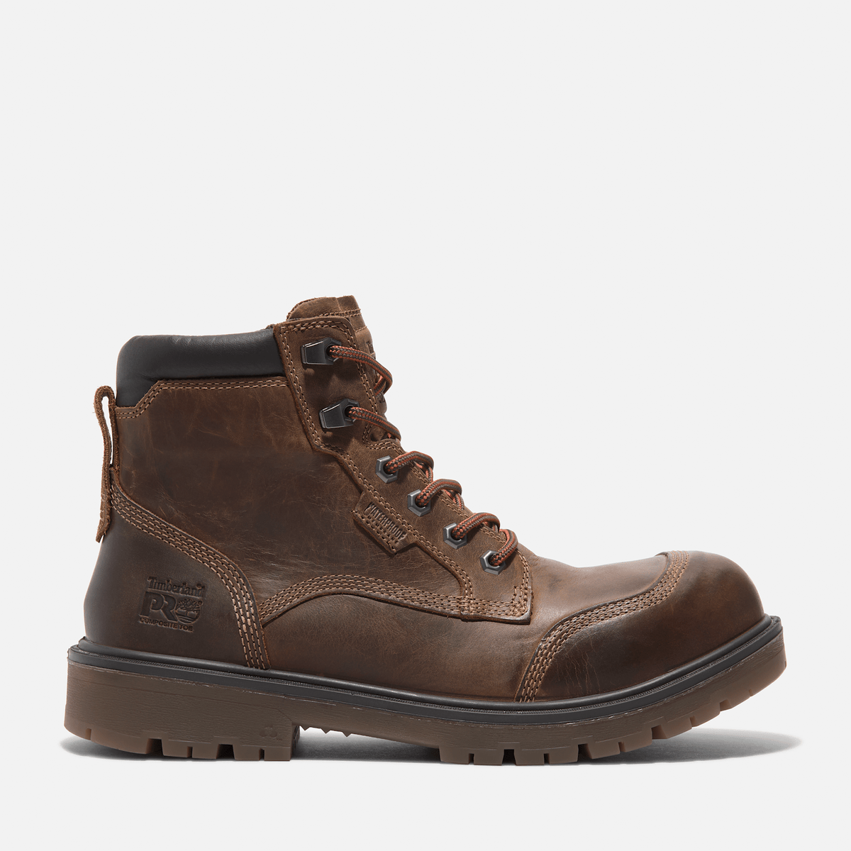 Mens Timberland PRO Whitman 6 Composite Toe Work Boot TBL Dark Brown FullGrain HERO