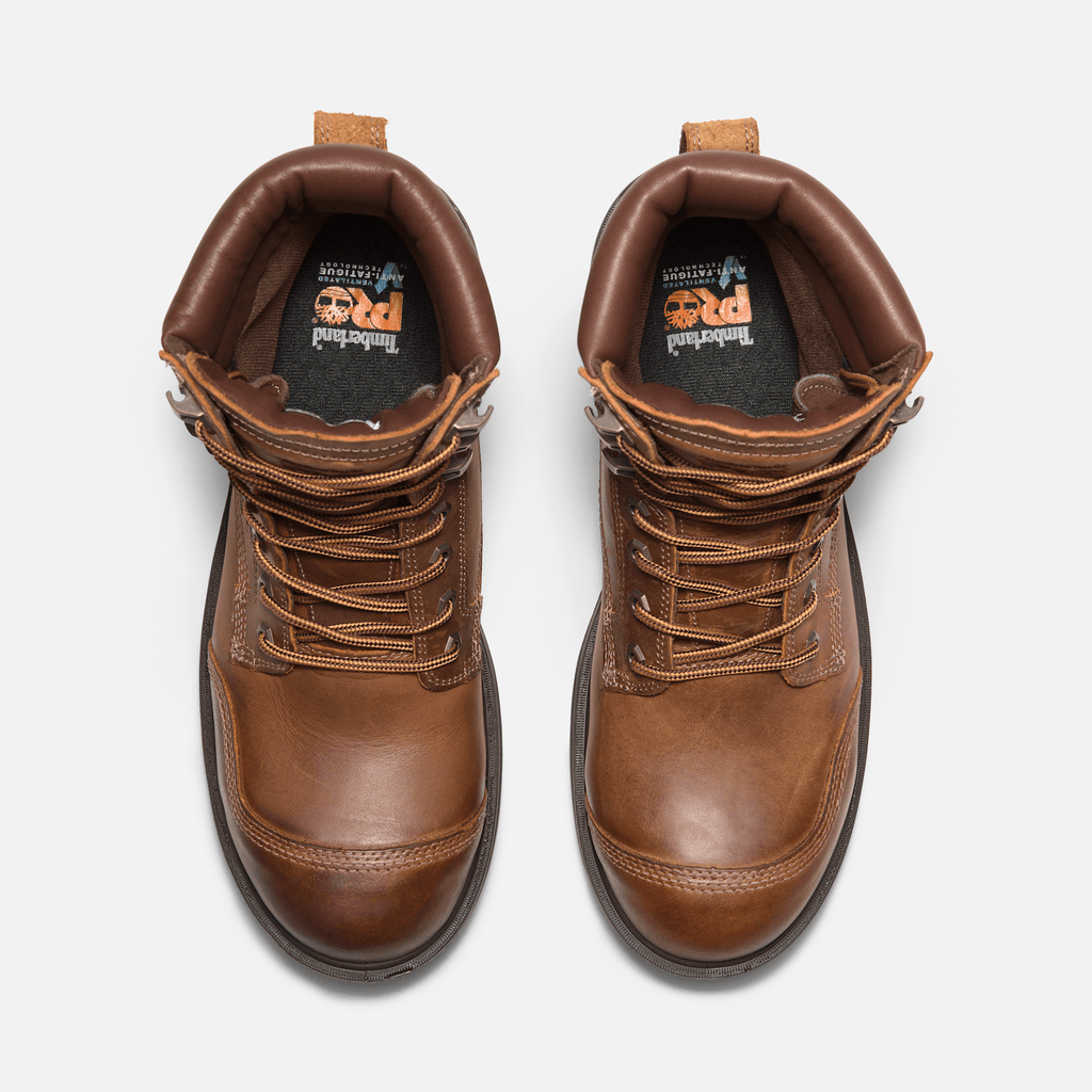 Mens Timberland PRO Whitman 8 Composite Toe Work Boot TBL Medium Brown FullGrain ALT2