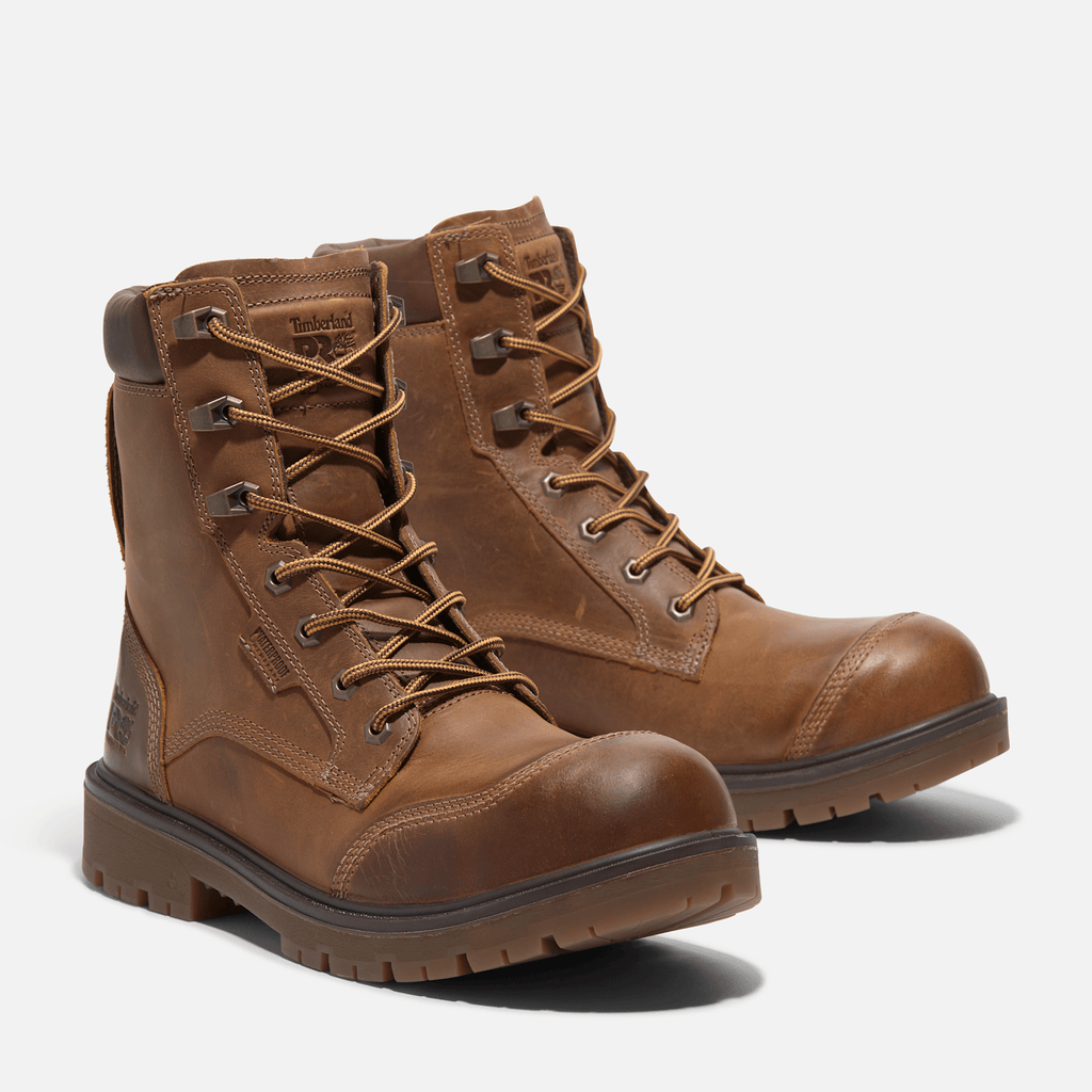 Mens Timberland PRO Whitman 8 Composite Toe Work Boot TBL Medium Brown FullGrain ALT4