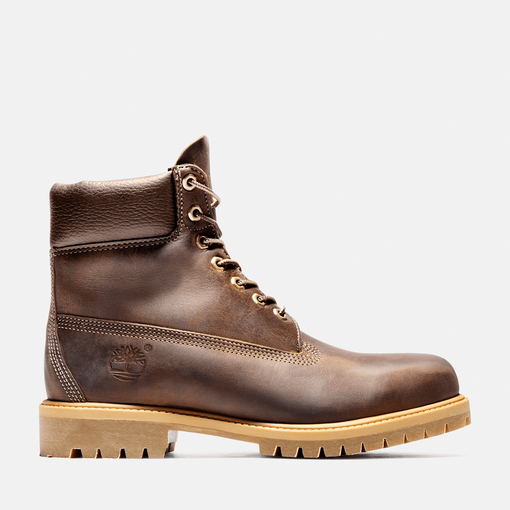 Mens Timberland Premium 6Inch Waterproof Heritage Boot TBL Medium Brown FullGrain HERO