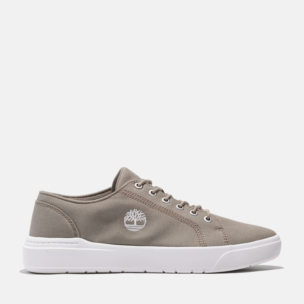 Mens Timberland Seneca Bay Sneaker TBL Light Taupe Canvas HERO