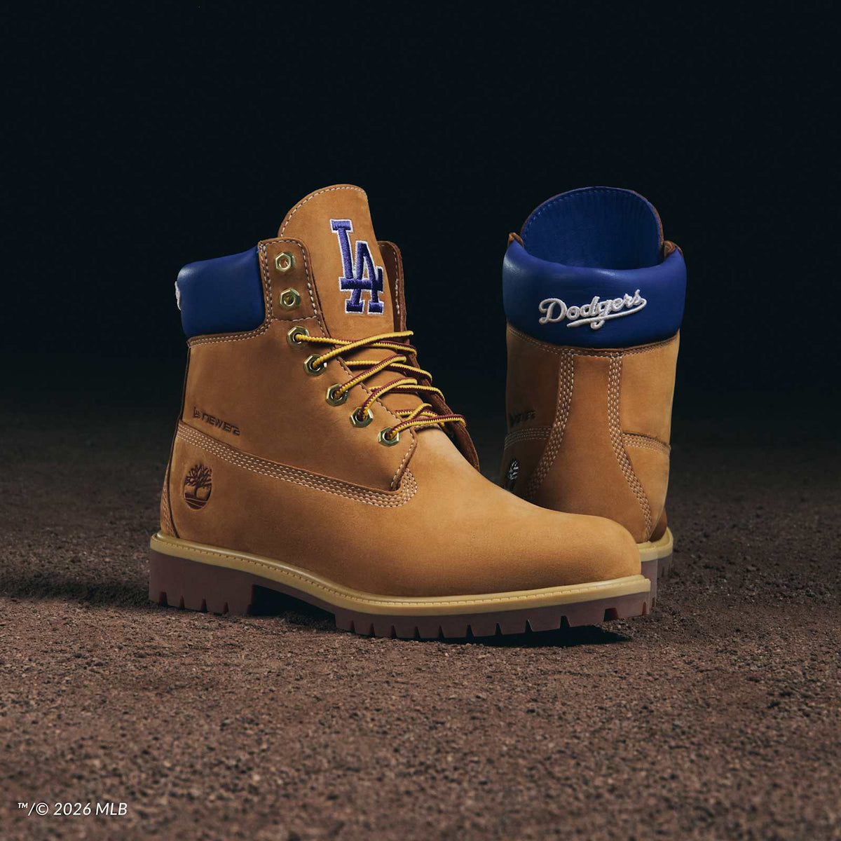Mens Timberland x New Era Dodgers 6Inch Waterproof Boot TBL Wheat Dodgers ALTA