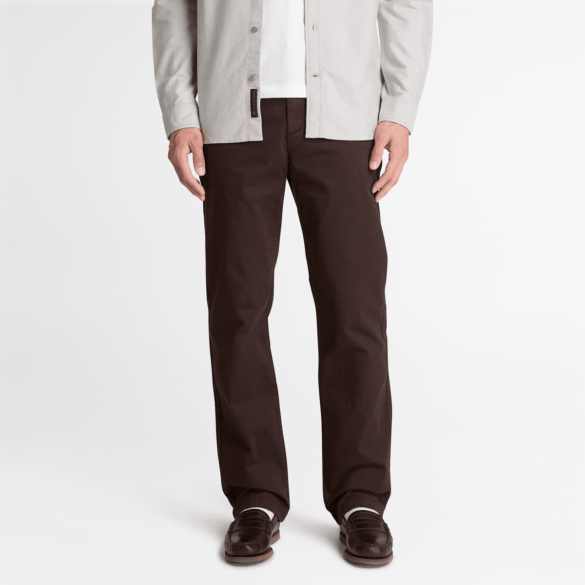 Mens Topsfield Straight Twill Chino Pant TBL Dark Brown ALT1
