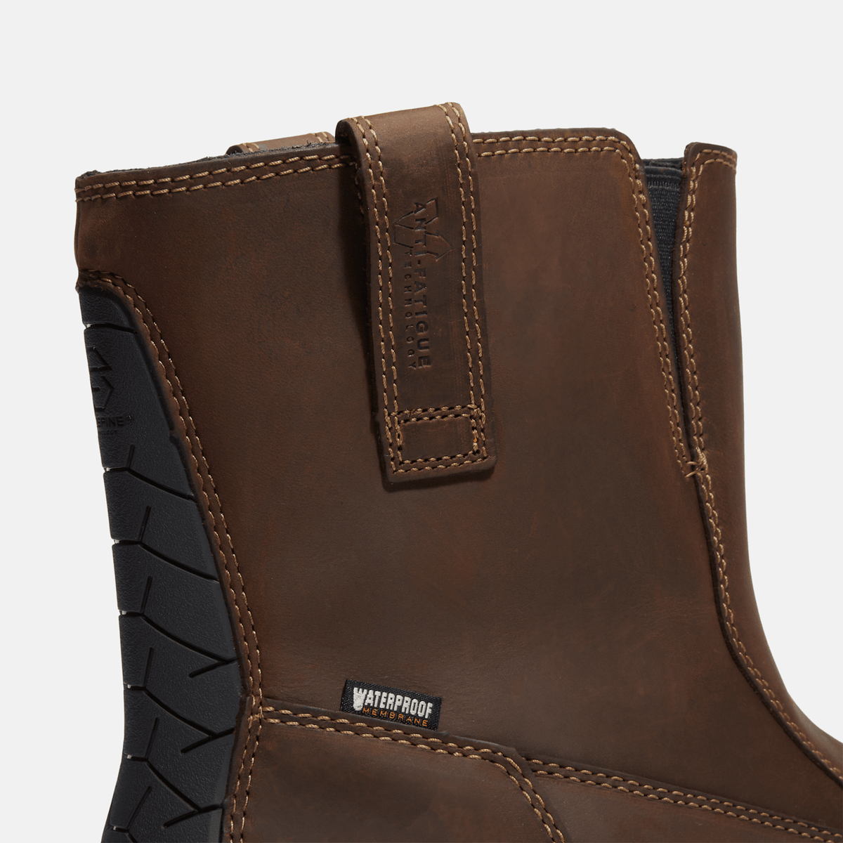 Mens True Grit Chelsea Composite Toe Waterproof Work Boot TBL Dark Brown FullGrain ALT7