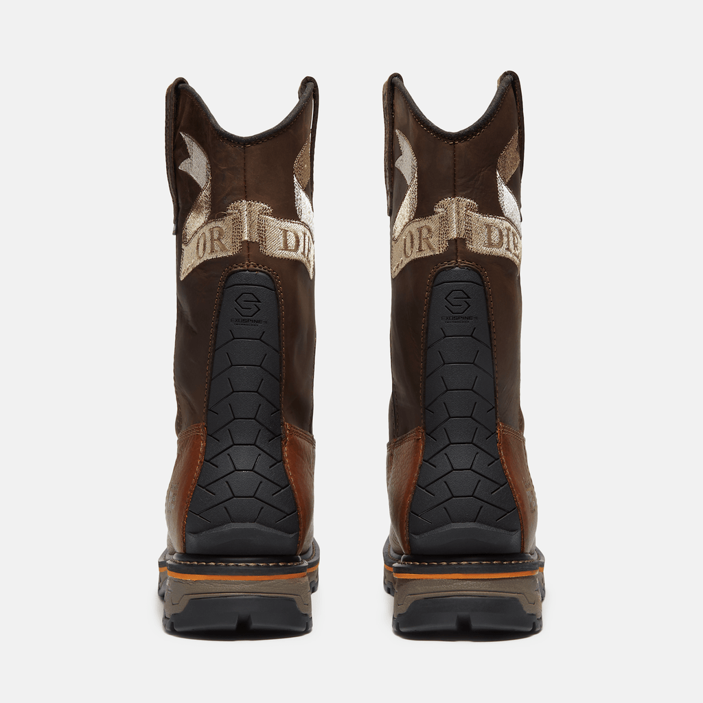Mens True Grit Live Free or Die PullOn Soft Toe Waterproof Work Boot TBL Medium Brown FullGrain ALT5