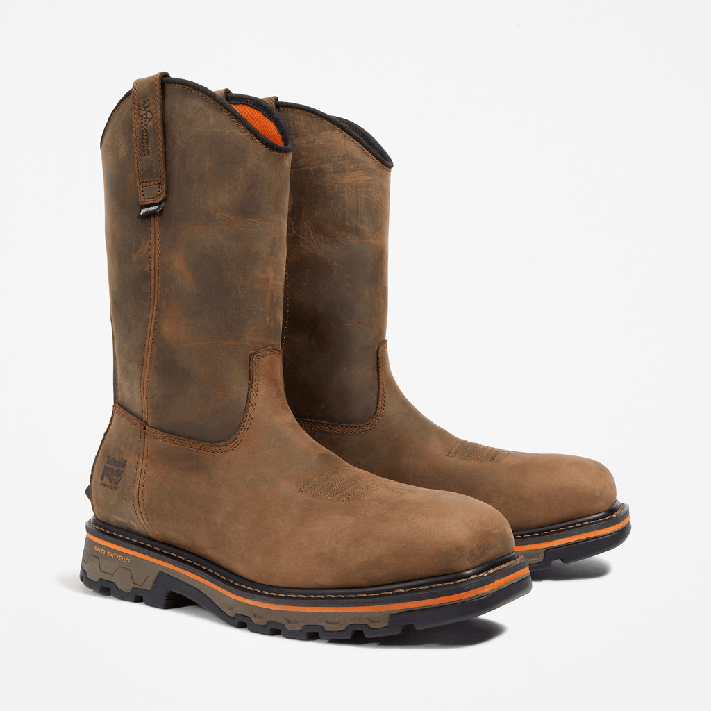 Mens True Grit Pull On Composite Toe Waterproof Work Boot TBL Turkish Coffee Brown ALT4