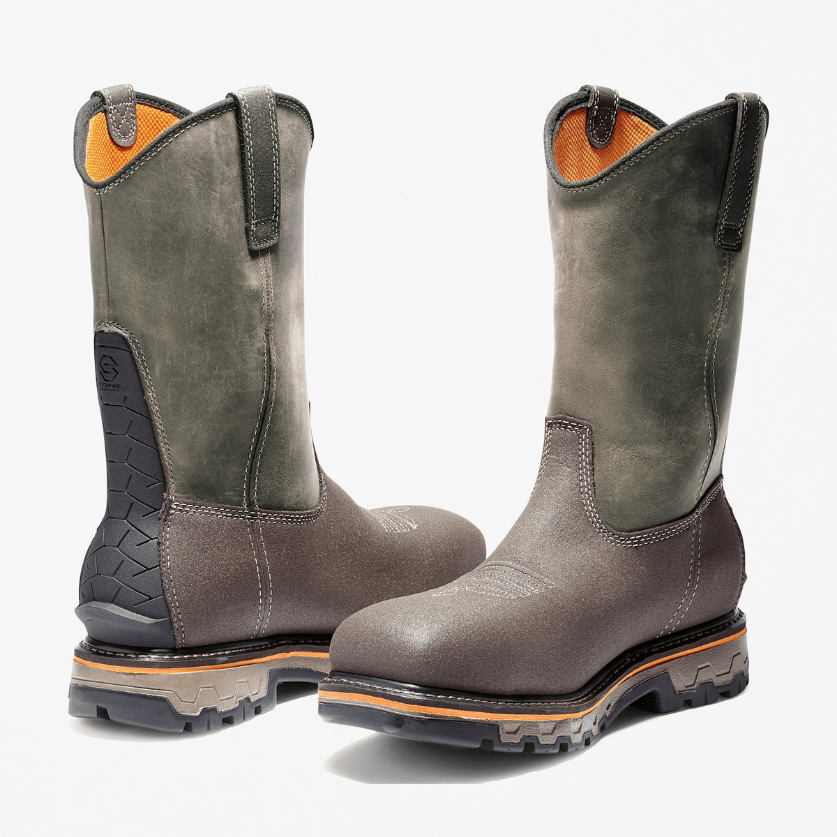 Mens True Grit Pull On Composite Toe Waterproof Work Boot TBL Rancher Brown ALT5