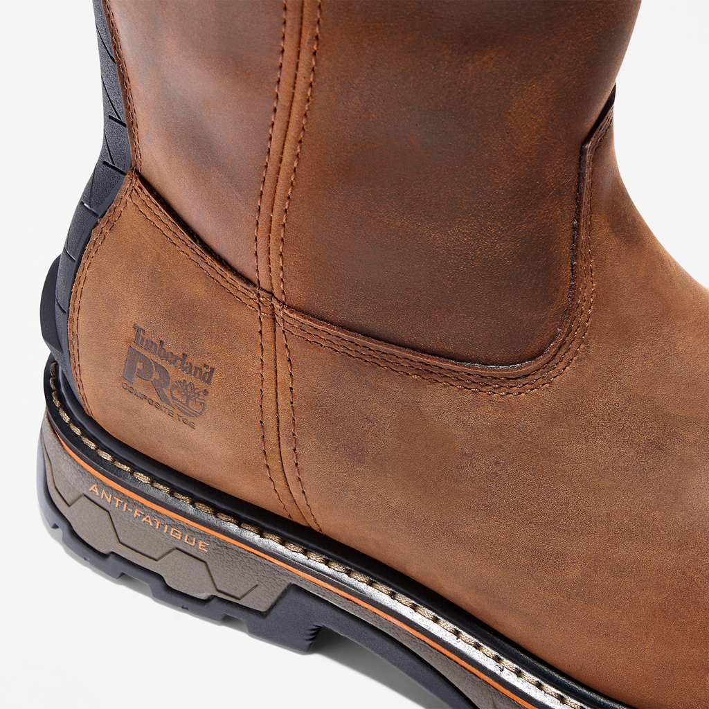 Mens True Grit Pull On Composite Toe Waterproof Work Boot TBL Earth Brown ALT6