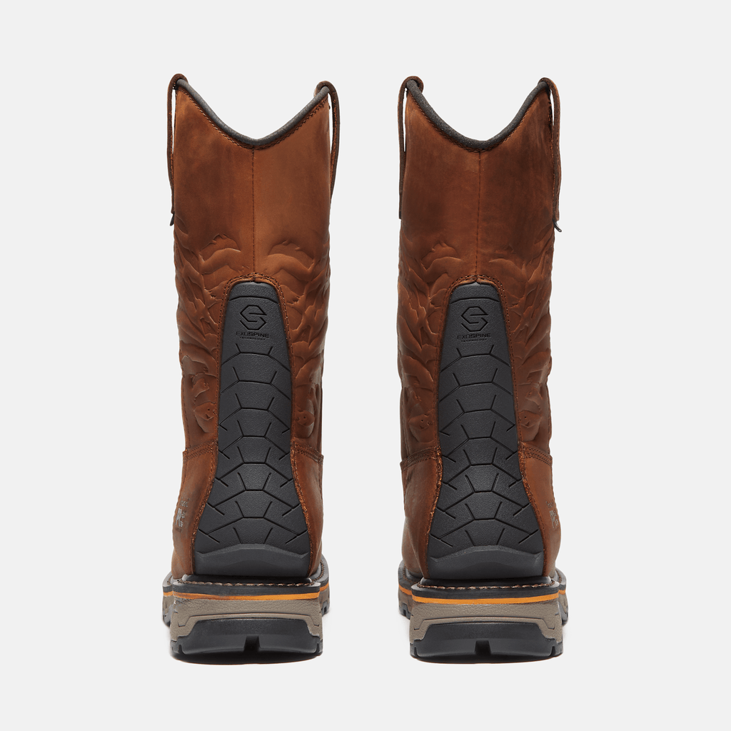 Mens True Grit USA PullOn Composite Toe Waterproof Work Boot TBL Medium Brown FullGrain ALT5