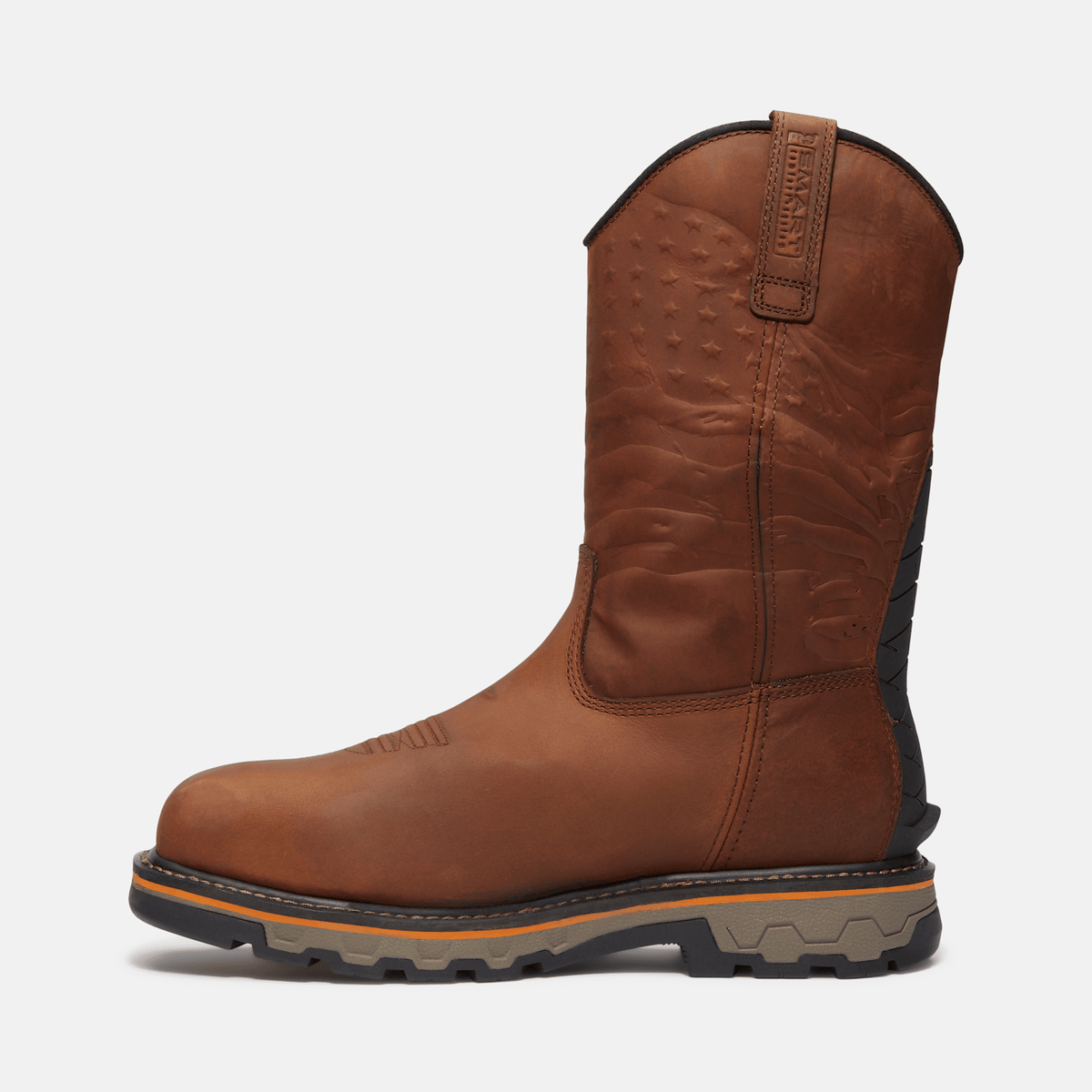 Mens True Grit USA PullOn Composite Toe Waterproof Work Boot TBL Medium Brown FullGrain ALT6