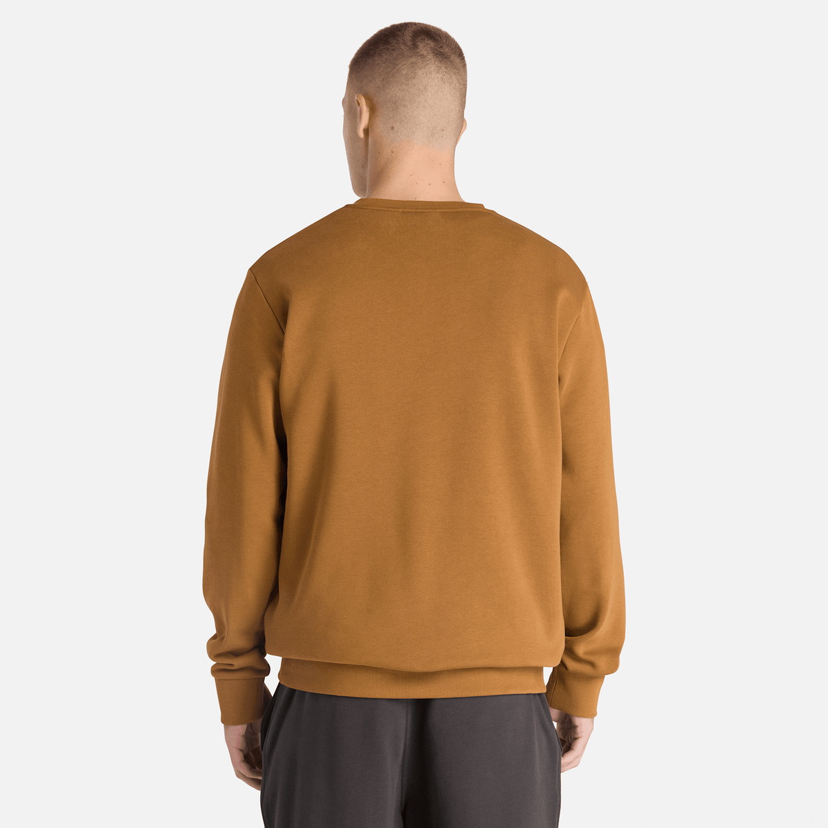 Mens Wareham Logo Patch Crew Sweatshirt TBL Dark Wheat ALT8