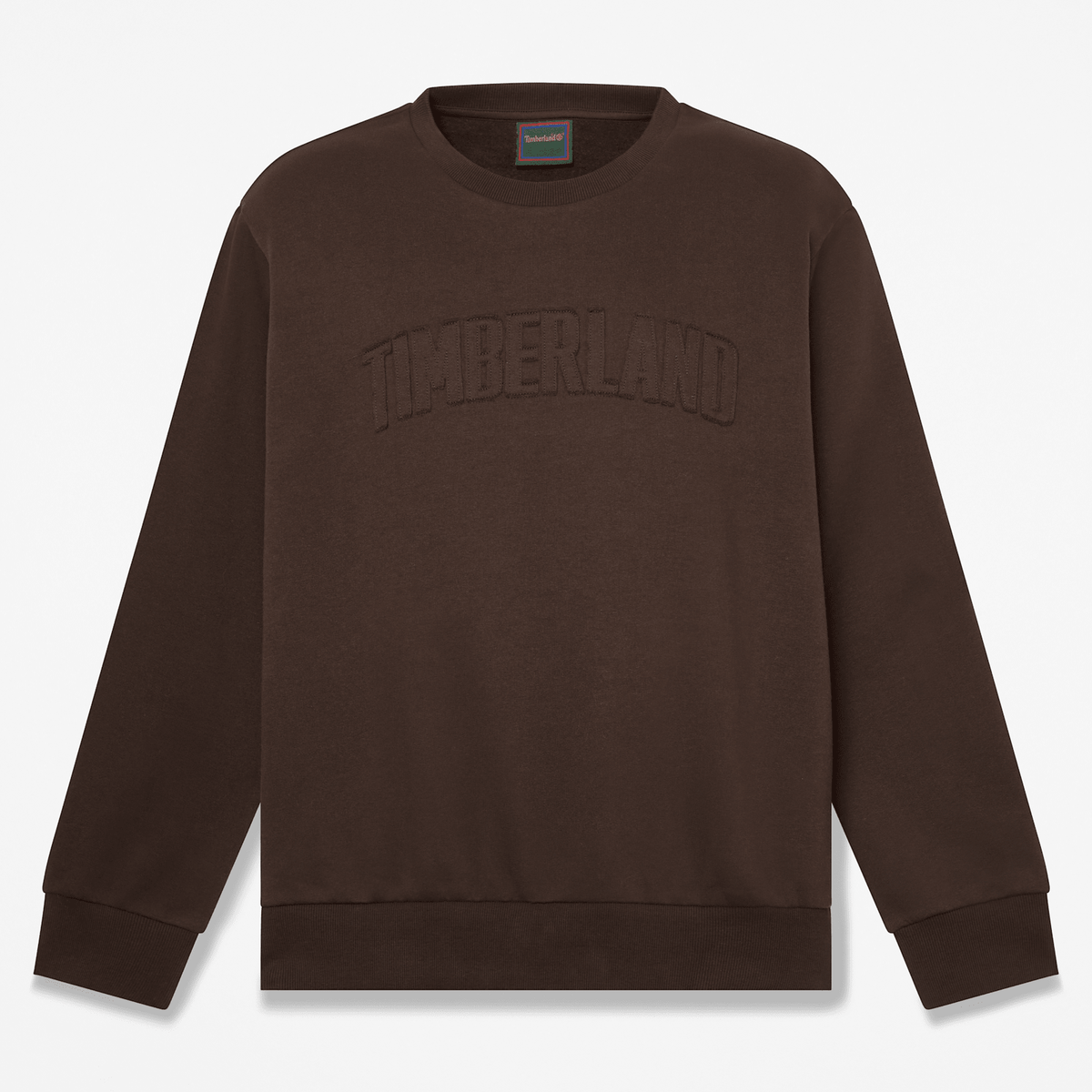 Mens Wareham Logo Patch Crew Sweatshirt TBL Dark Brown HERO