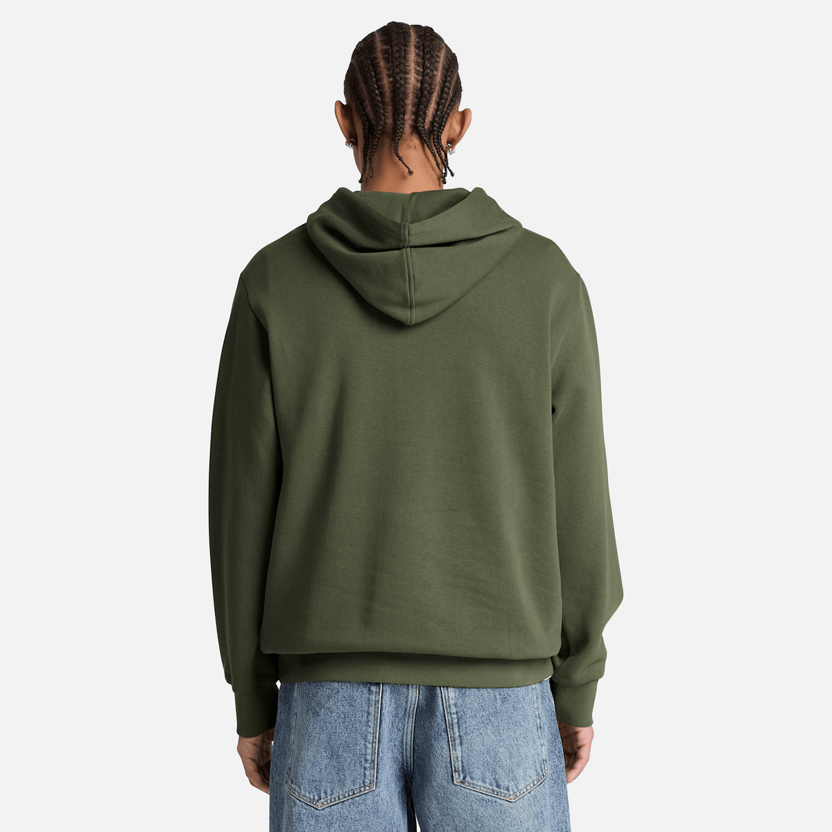 Mens Wareham Tree Logo Patch Hoodie TBL Dark Green ALT8