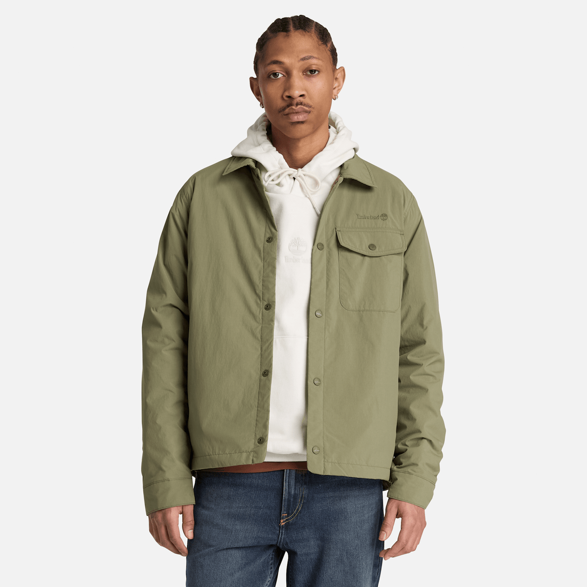Mens Water Repellent Insulated Shacket TBL Deep Lichen Green ALT1