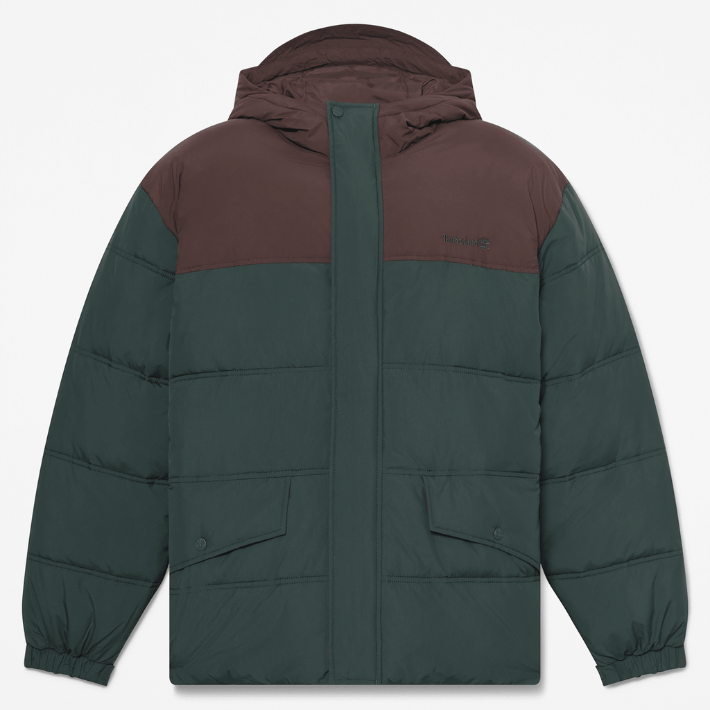 Mens Water Repellent Puffer Jacket TBL Dark GreenBrown HERO