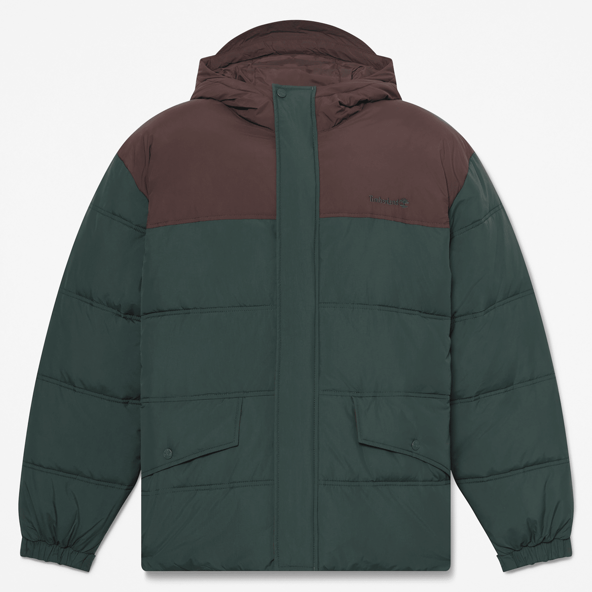 Mens Water Repellent Puffer Jacket TBL Dark GreenBrown HERO