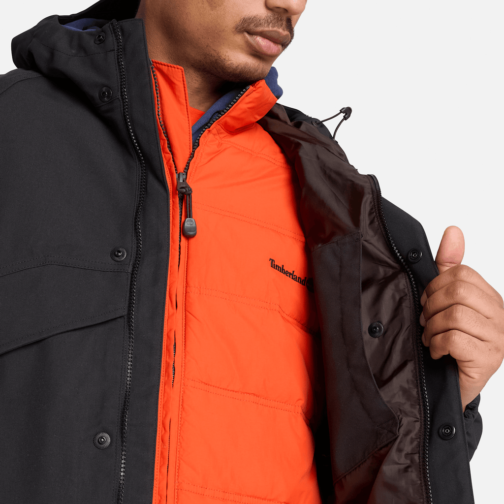 Mens Weatherline ArchiveInspired Parka TBL Black ALT3