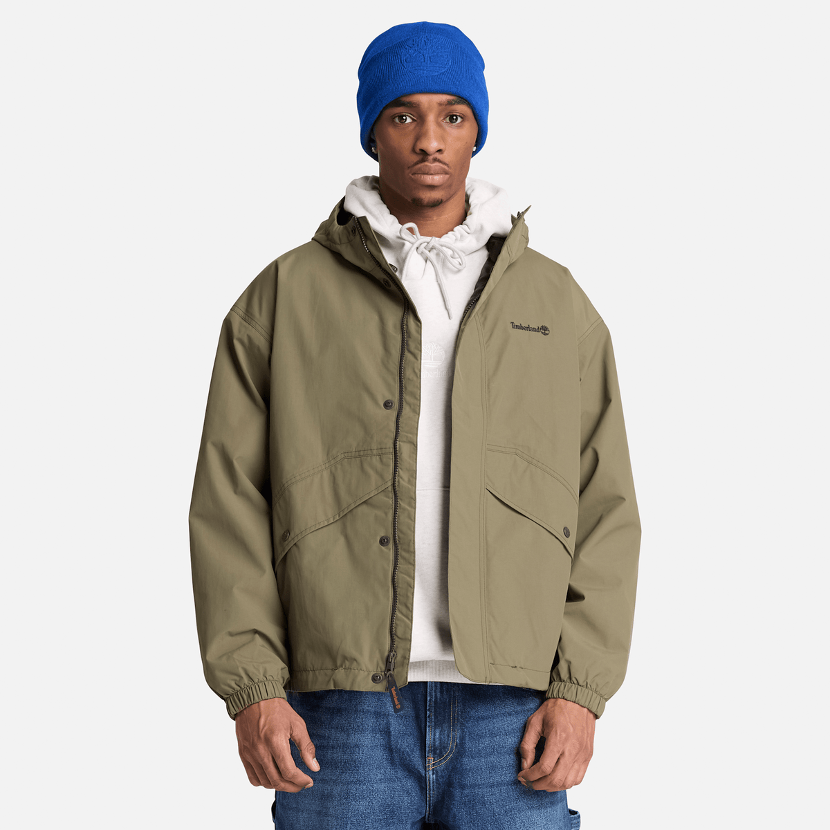 Mens Weatherline Waterproof Shell Jacket TBL Dark Olive ALT1