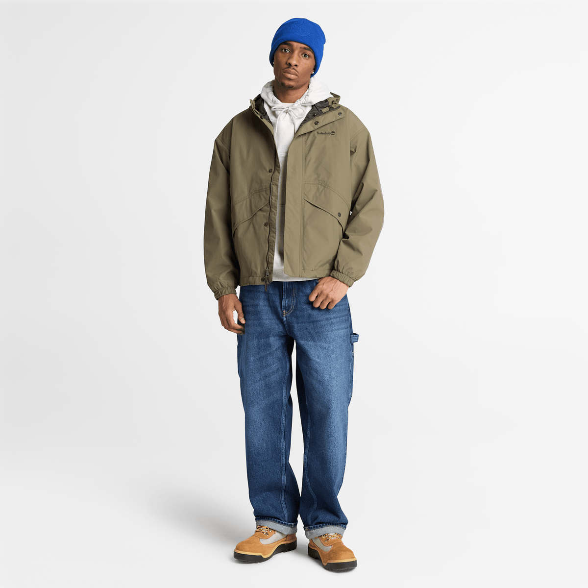 Mens Weatherline Waterproof Shell Jacket TBL Dark Olive ALT2
