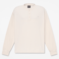 Mens Wharf River Waffle LongSleeve Polo TBL White Smoke HERO