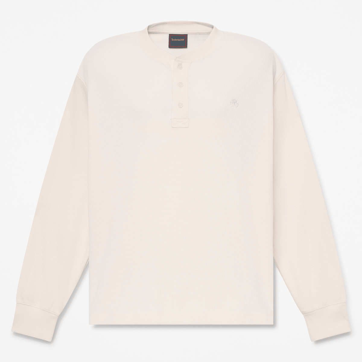 Mens Wharf River Waffle LongSleeve Polo TBL White Smoke HERO