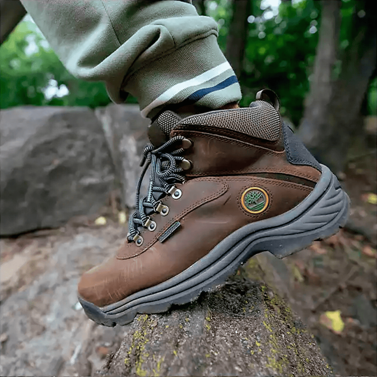 Mens White Ledge Waterproof Mid Hiker Boot TBL Brown ALT1