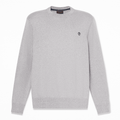 Mens Williams River Cotton Crewneck Sweater TBL Medium Grey Heather HERO