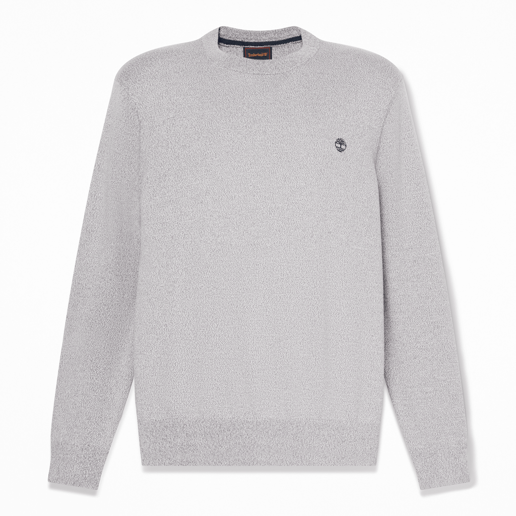 Mens Williams River Cotton Crewneck Sweater TBL Medium Grey Heather HERO