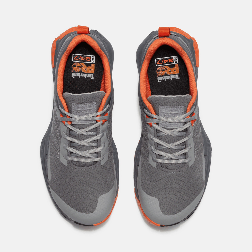 Mens XR1 Dynamic Natural Fit Alloy Toe Work Sneaker TBL Grey MeshOrange ALT2