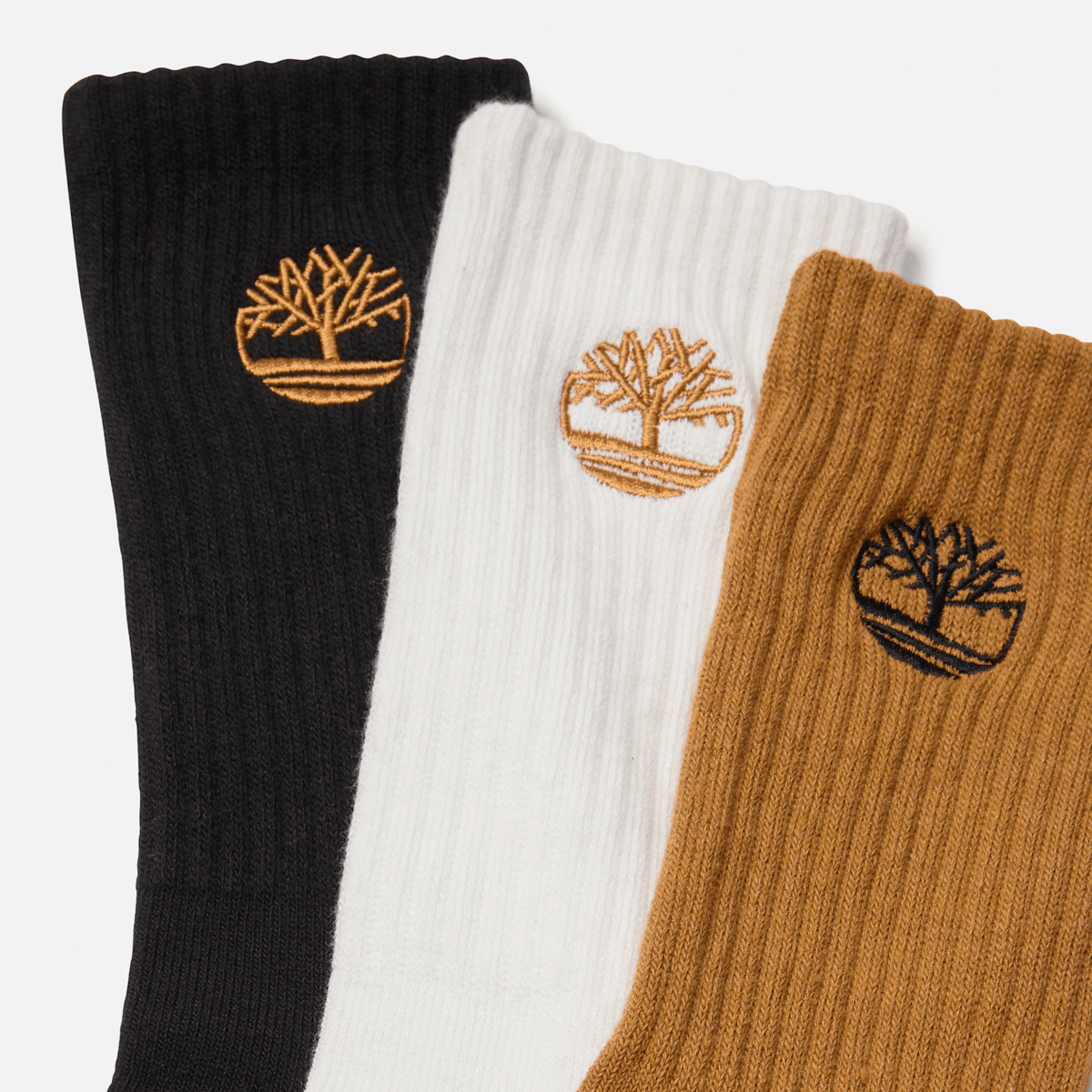 Newmarket Village 3Pack Logo Crew Sock TBL Wheat ALT1