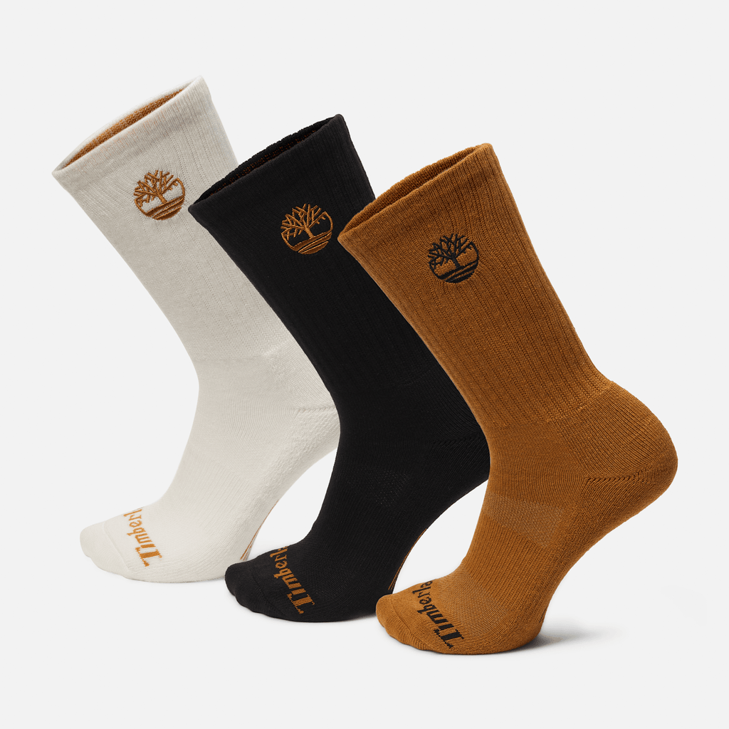 Newmarket Village 3Pack Logo Crew Sock TBL Wheat HERO
