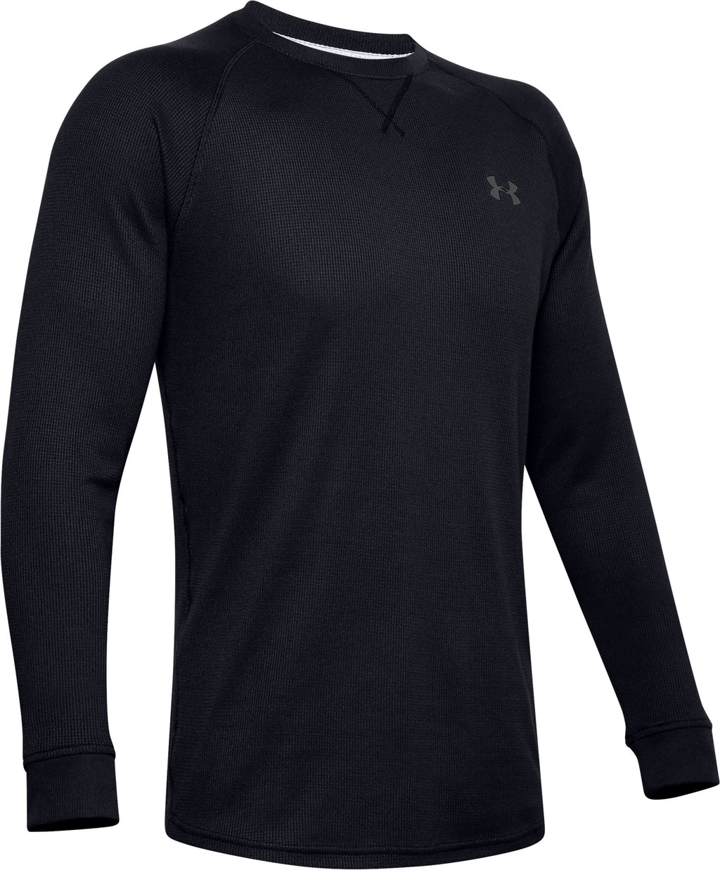 UA Waffle Men's Crew Long Sleeve - Black