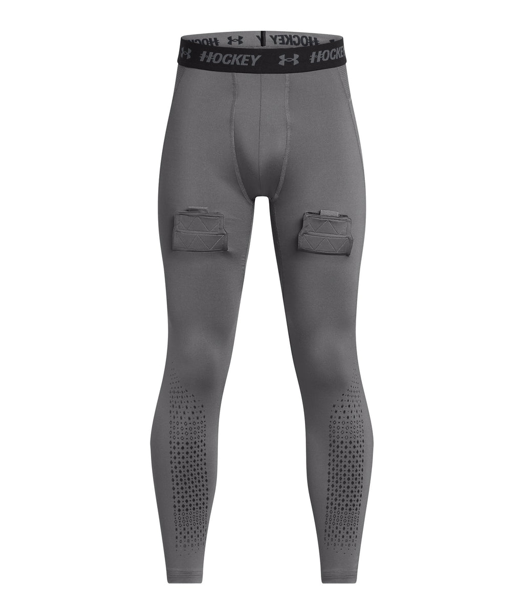 UA Hockey Boys' Fitted Leggings - Gray