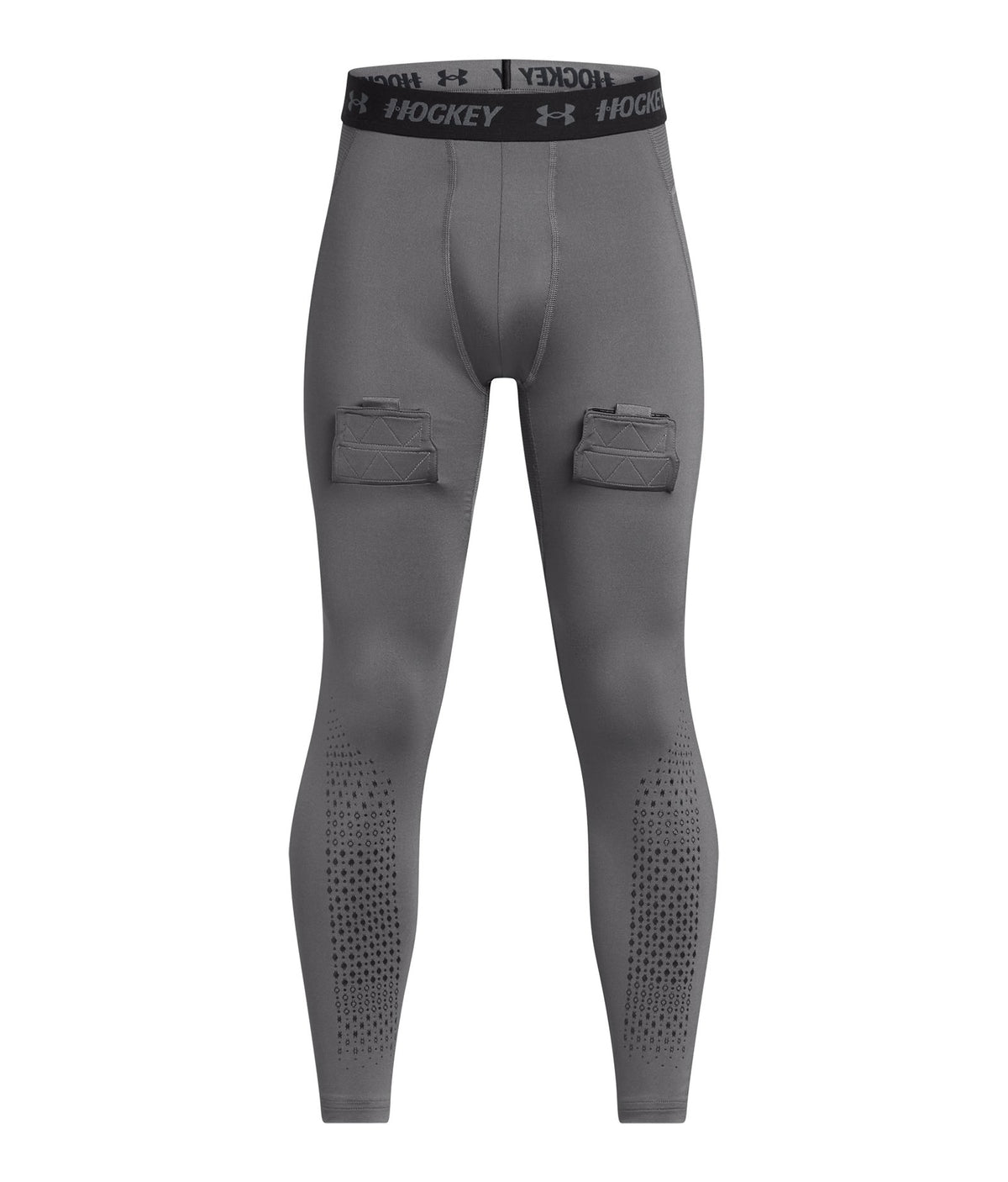 UA Hockey Boys' Fitted Leggings - Gray