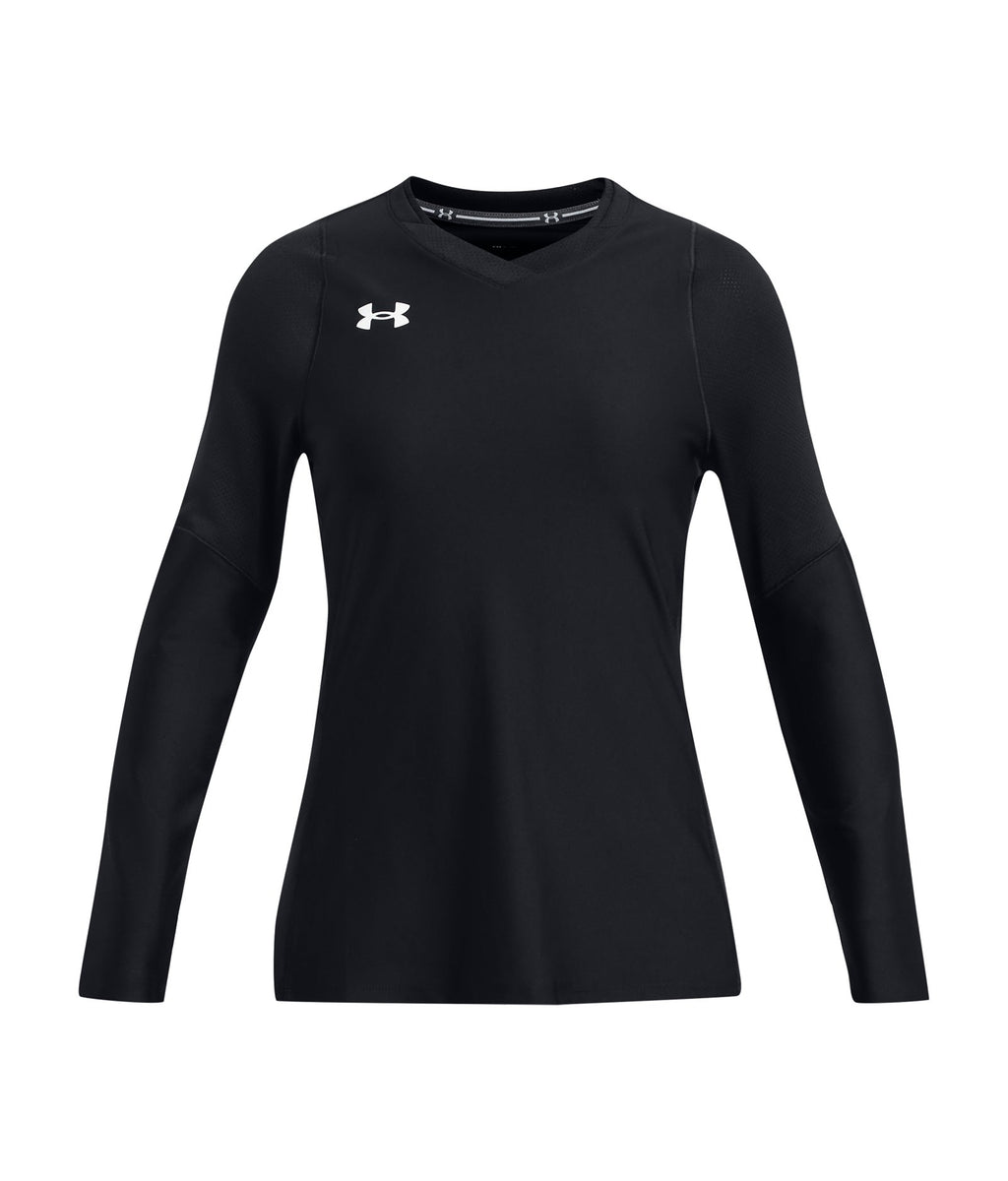 UA Powerhouse Girls' Volleyball Long Sleeve Jersey - Black