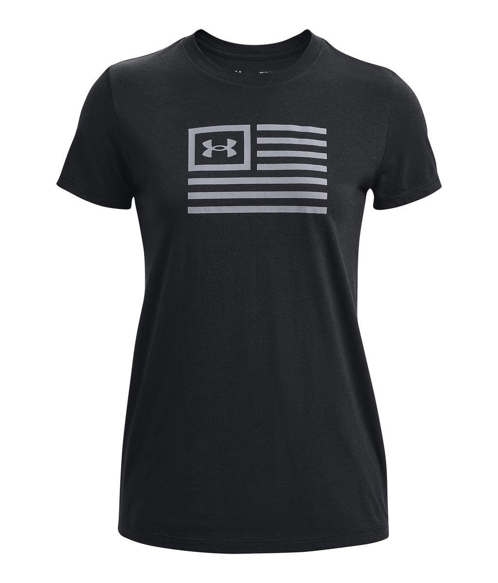 UA Freedom Flag Women's T-Shirt - Black