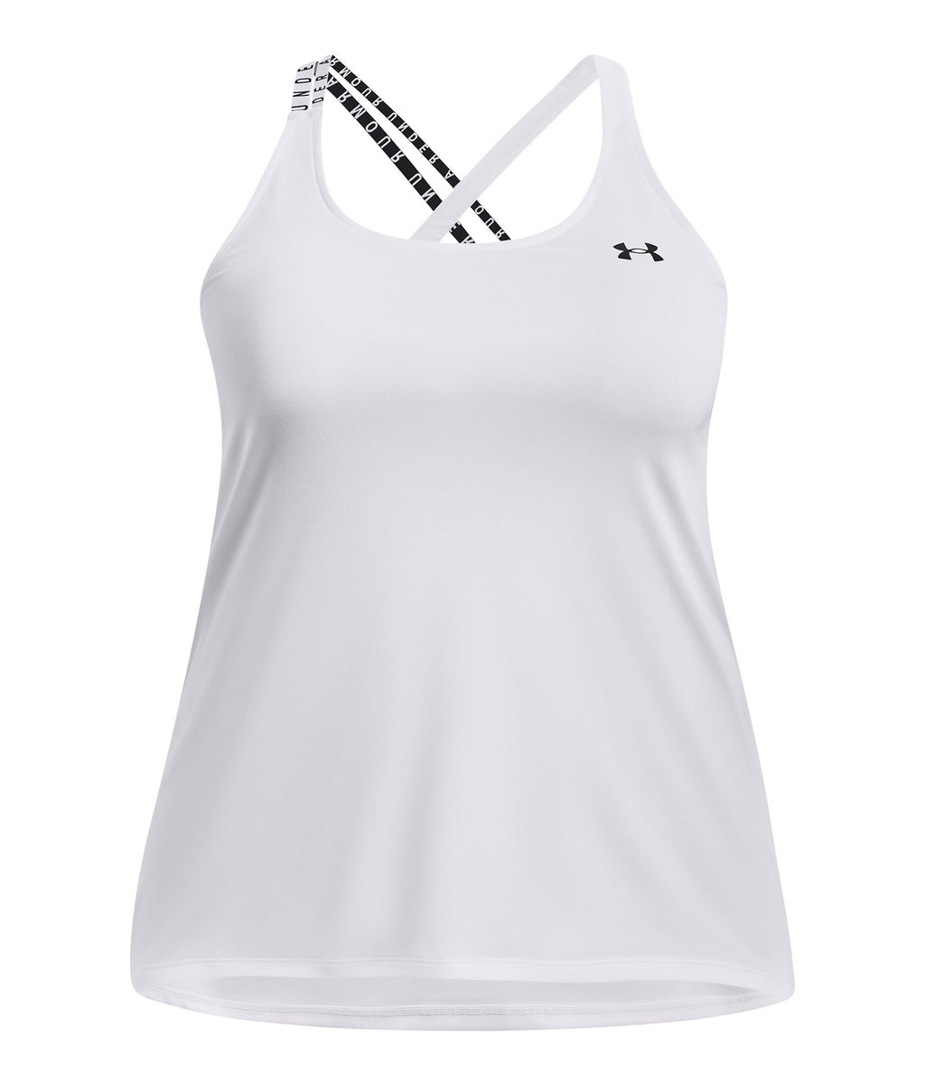 HeatGear® Wordmark Women's Double Strap Tank - White