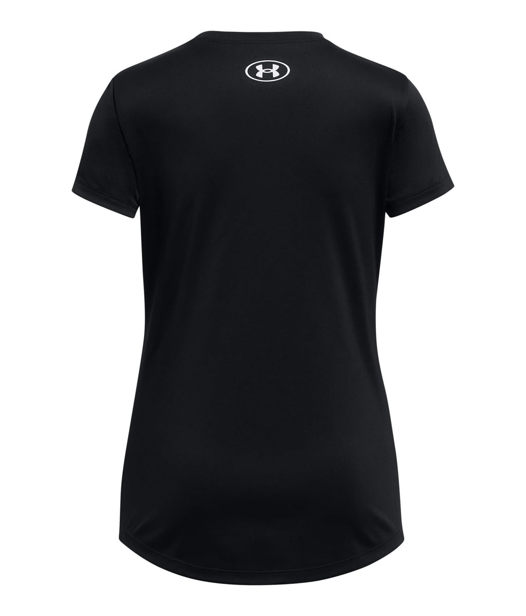 UA Velocity Big Logo Girls' Short Sleeve - Black