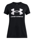 UA Velocity Big Logo Girls' Short Sleeve - Black