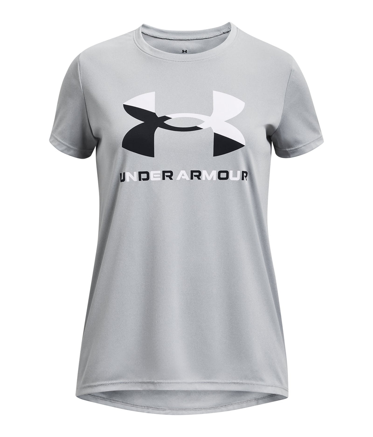 UA Velocity Big Logo Girls' Short Sleeve - Gray