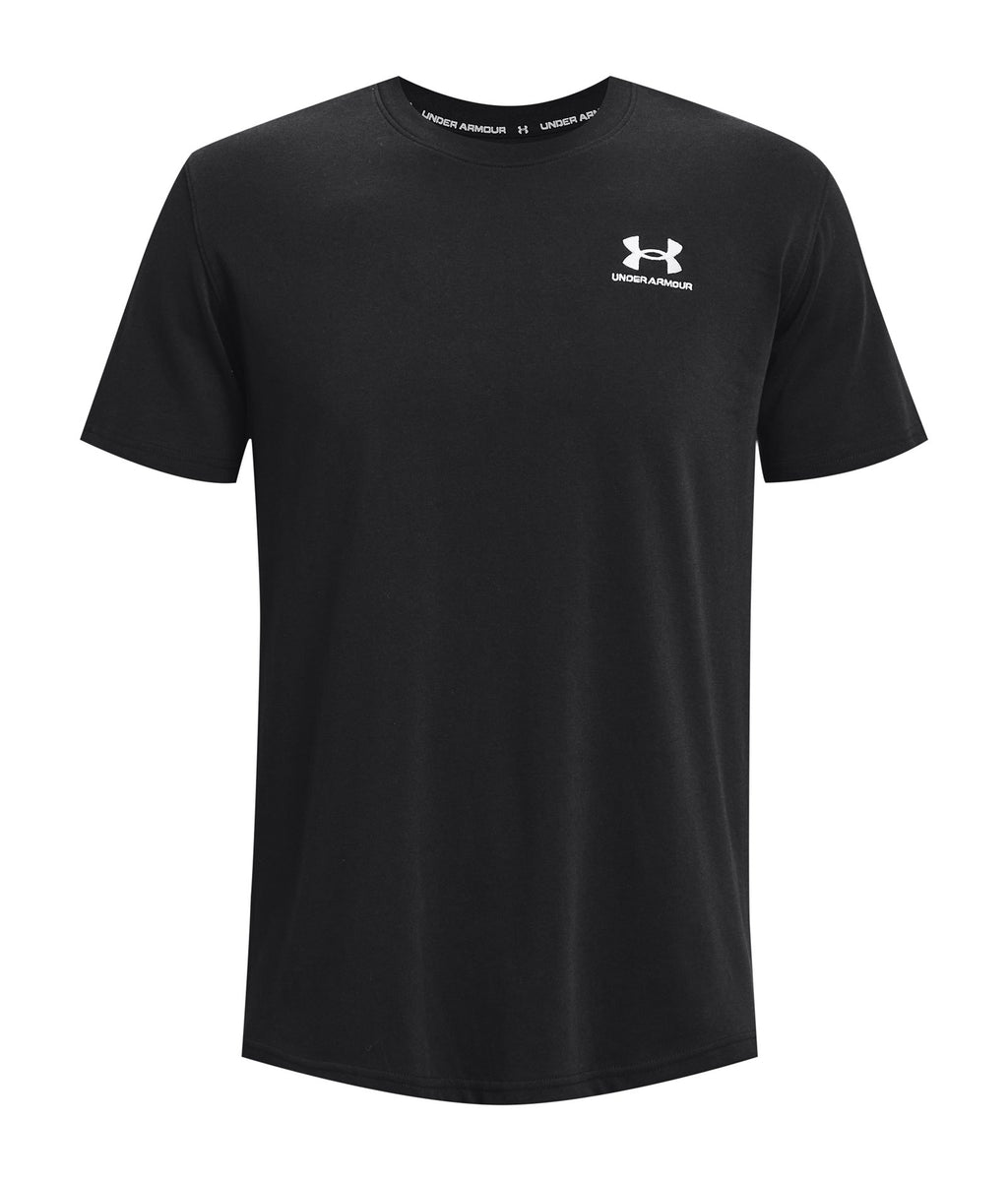 Men's UA Logo Embroidered Heavyweight Short Sleeve Men's Short Sleeve - Black