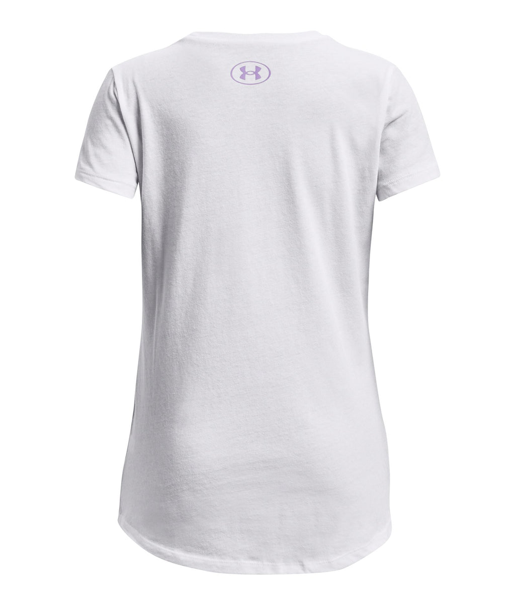 UA Gymnast Girls' Short Sleeve - White