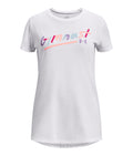 UA Gymnast Girls' Short Sleeve - White