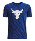 Project Rock Logo Printed Boys' Short Sleeve - Blue