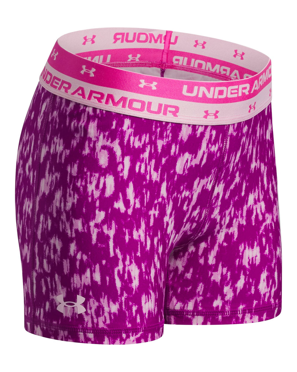 HeatGear® Middy Printed Girls' Shorts - Pink