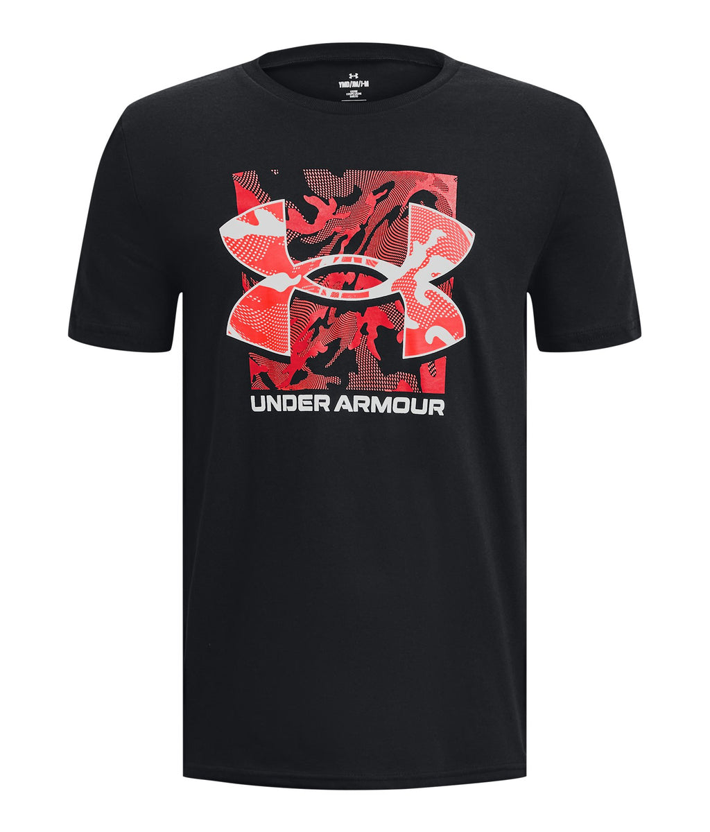 UA Box Logo Camo Boys' Short Sleeve T-Shirt - Black