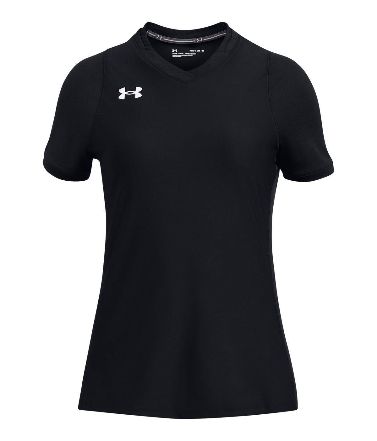 UA Powerhouse Girls' Volleyball Short Sleeve Jersey - Black