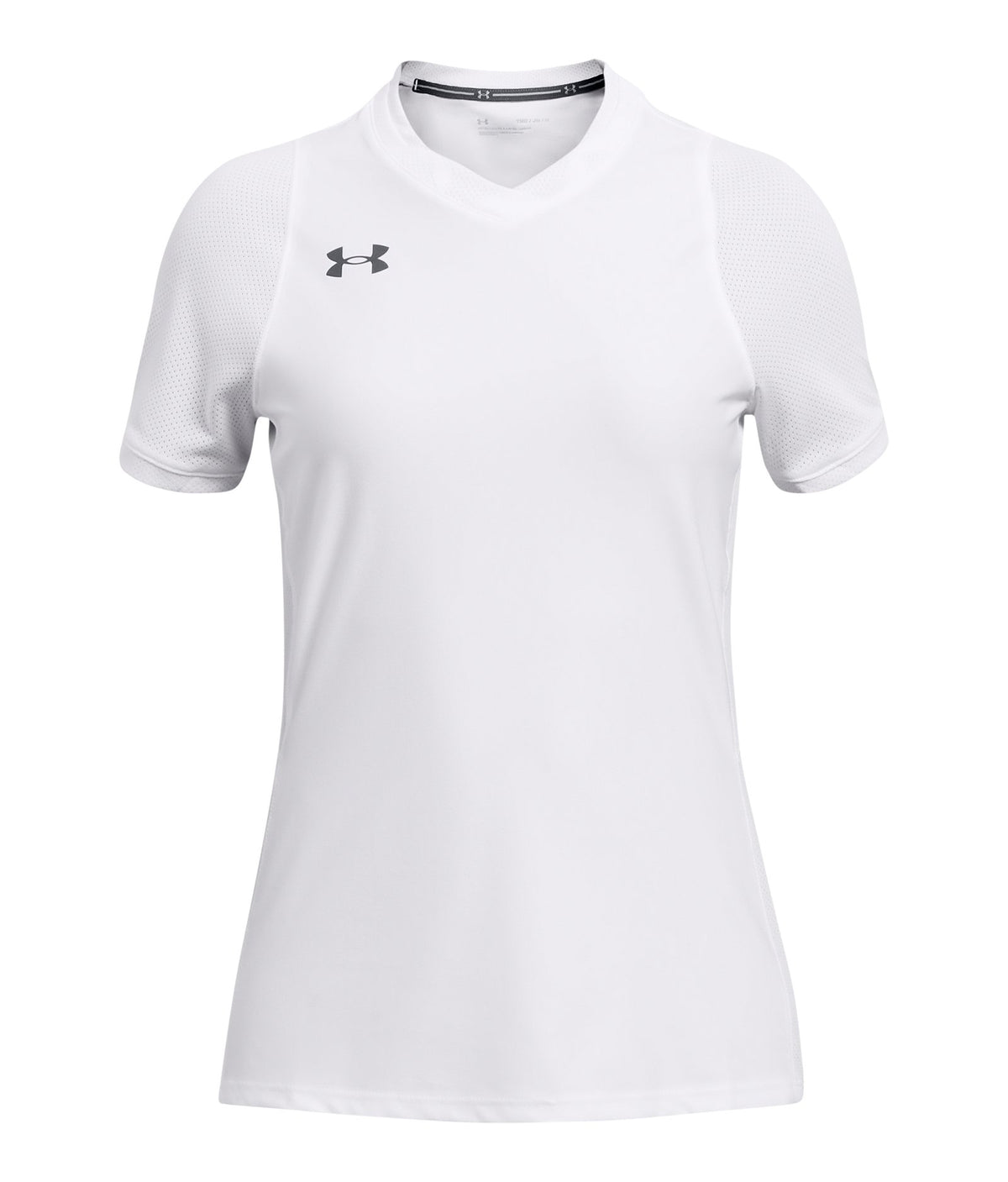 UA Powerhouse Girls' Volleyball Short Sleeve Jersey - White