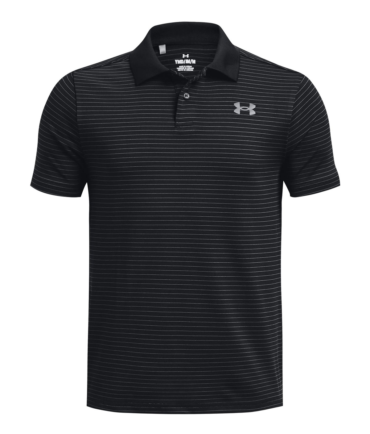 UA Matchplay Stripe Boys' Polo - Black