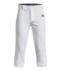 UA Utility Pro Piped Boys' Knicker Baseball Pants - White